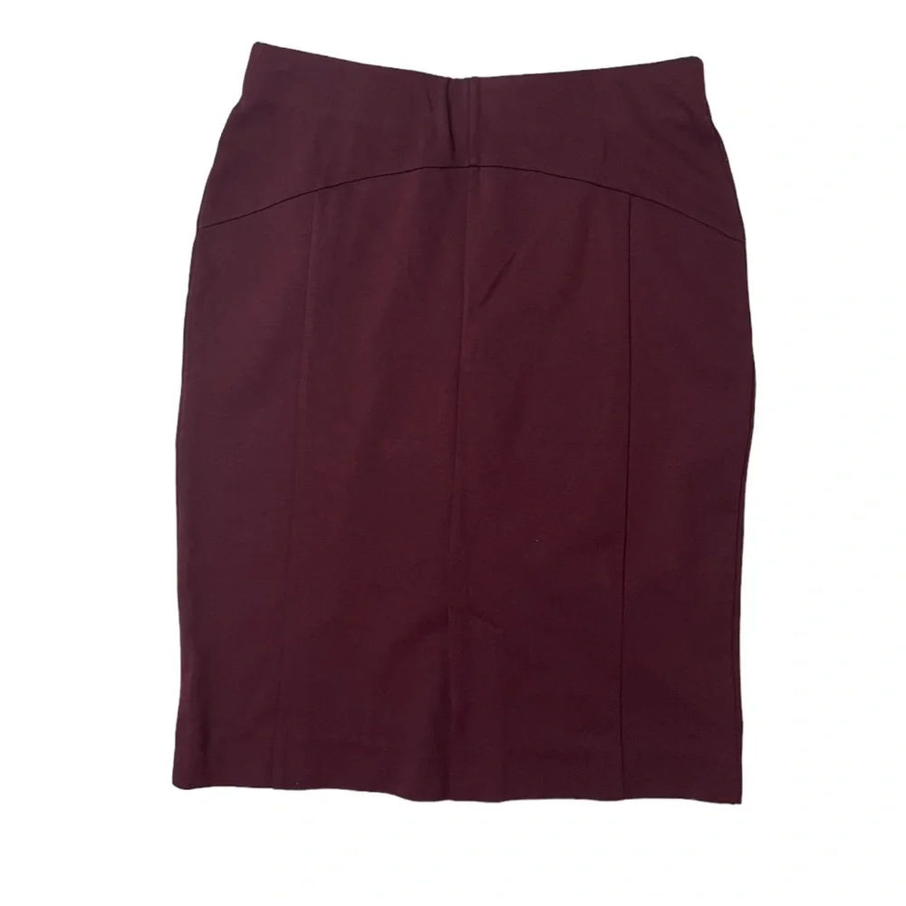 Ann Taylor Factory Maroon Elastic Waist Pencil Skirt - Size XS Petite - Picture 2 of 7